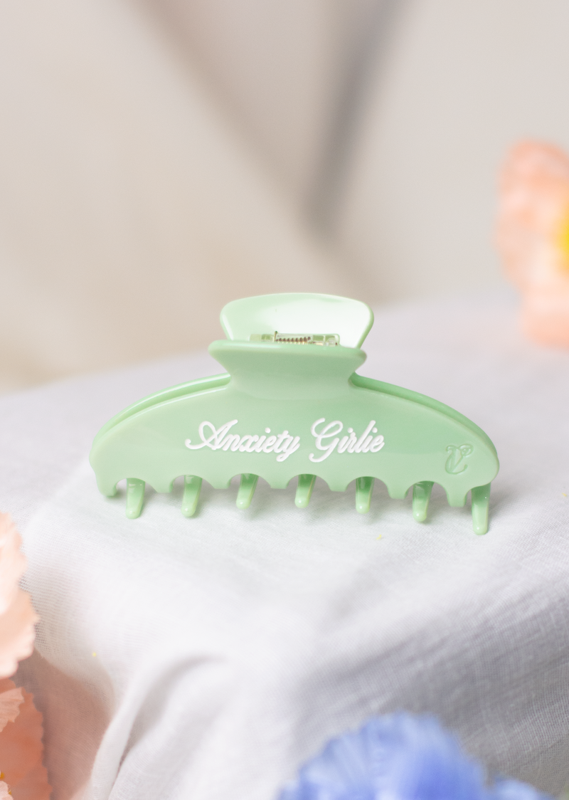 Anxiety Girlie Claw Clip -  Pistachio